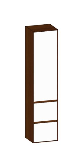 SCALIDO Hochschrank SLIM 420x1830x350mm 1 Tür rechts 2 Auszüge Farbvar. W/E/E
