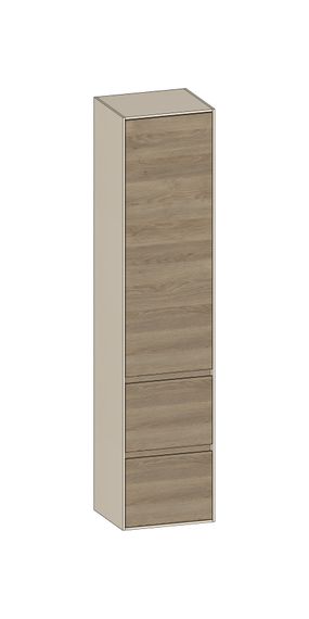 SCALIDO Hochschrank SLIM 420x1830x350mm 1 Tür links 2 Auszüge Farbvar. N/K/N