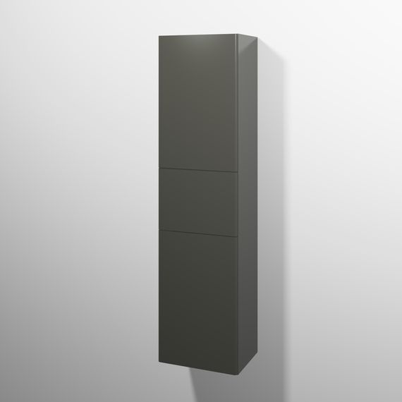 sanibel 5001 Hochschrank KF43579L Push 2T/1AZ li 450x1743x340mm Anthrazit-Glanz