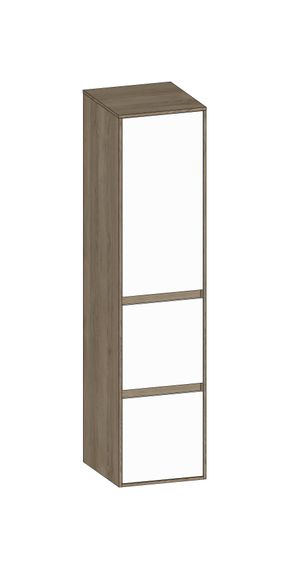 SCALIDO Mittelschr. SLIM 320x1330x350mm Tür oben rechts 2 Auszüge Farbvar W/N/N