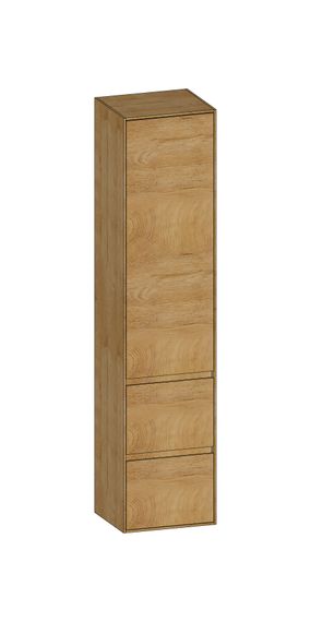SCALIDO Hochschrank SLIM 420x1830x350mm 1 Tür rechts 2 Auszüge Farbvar. S/S/S