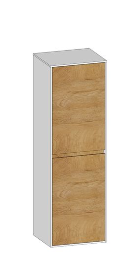 SCALIDO Mittelschrank SLIM 420x1330x 350mm 2 Türen links Farbvariante S/W/S