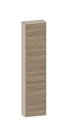 SCALIDO Hochschrank komp. 420x1790x200mm 2 Türen links 4 Glaseinl. Farbvar. N/K/N