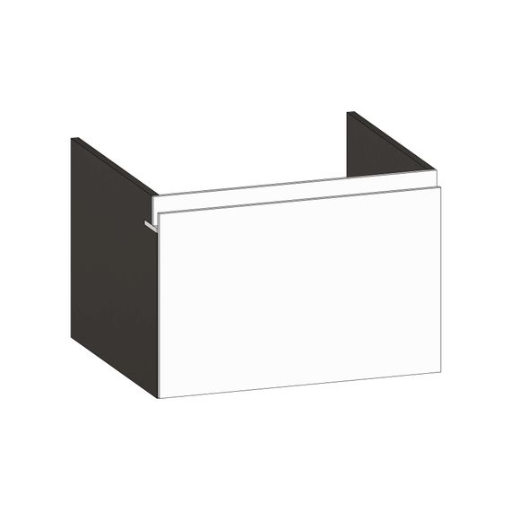 SCALIDO Unterschrank zu Konsolenplatte 600x410x510mm 1 Auszug Farbvar. W/X/W