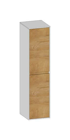 SCALIDO Mittelschrank SLIM 320x1330x 350mm 2 Türen rechts Farbvariante S/W/S