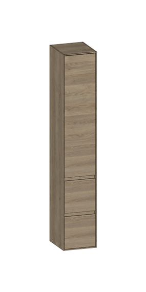 SCALIDO Hochschrank SLIM 320x1830x350mm 1 Tür links 2 Auszüge Farbvar. N/N/N