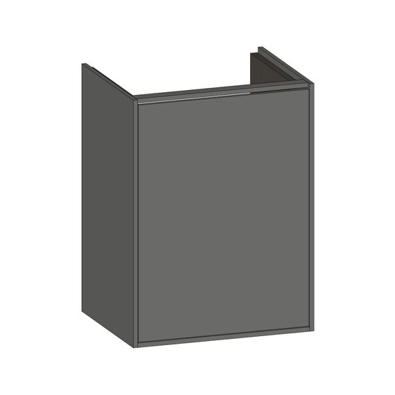 SCALIDO Waschtischunterschrank kompakt B:410 H:560 T:325 mm, 1 Tür Anschlag links, anthrazitgrau
