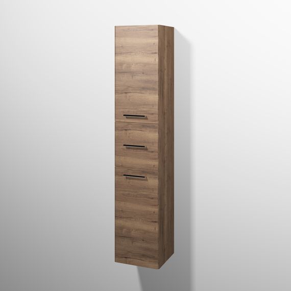 sanibel 5001 Hochschrank KF13050L Griff 2T/1AZ li 350x1743x340mm Eiche-Tabak