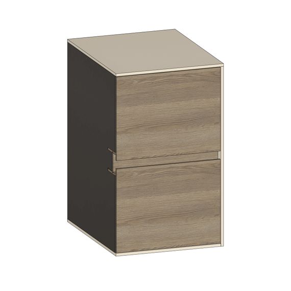 SCALIDO Unterschrank SLIM Wange rechts 400x660x490mm 2 Auszüge Farbvar. N/K/N